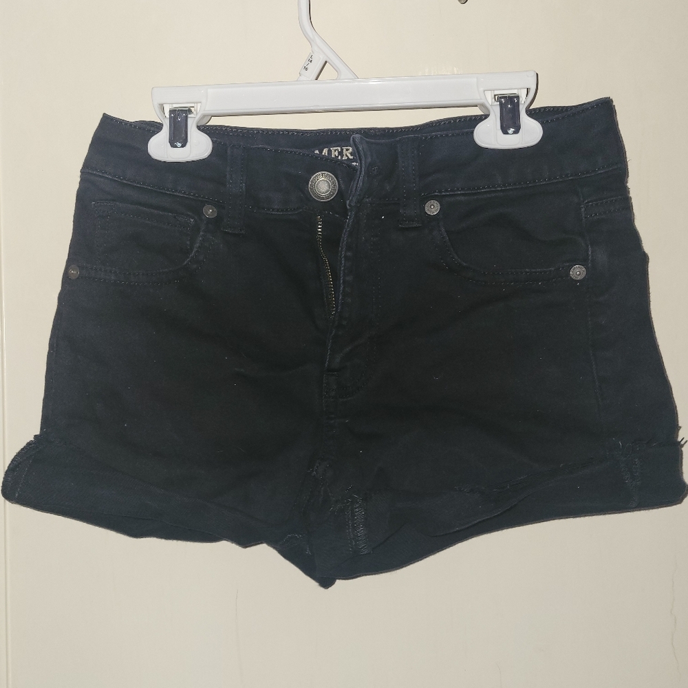 Black Jean Shorts